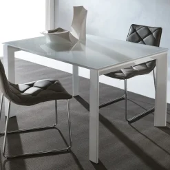 Tavolo in vetro rettangolare Silver 629 * La seggiola in offerta outlet