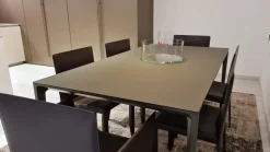 Tavolo in vetro rettangolare Long island Rimadesio a prezzo scontato