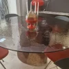 Tavolo in vetro rotondo Blur Nature design a prezzo ribassato