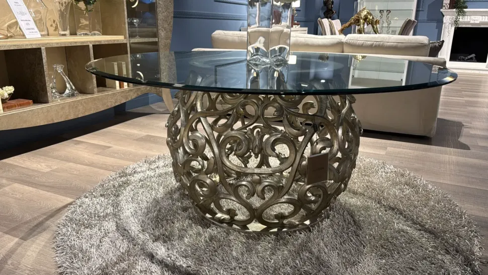 Tavolo in vetro rotondo Medea Giusti portos in offerta outlet