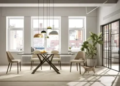 Tavolo in vetro sagomato Diago Easyline a prezzo scontato