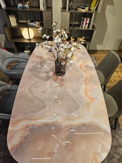 Tavolo in vetro sagomato Papillon Ozzio a prezzo scontato