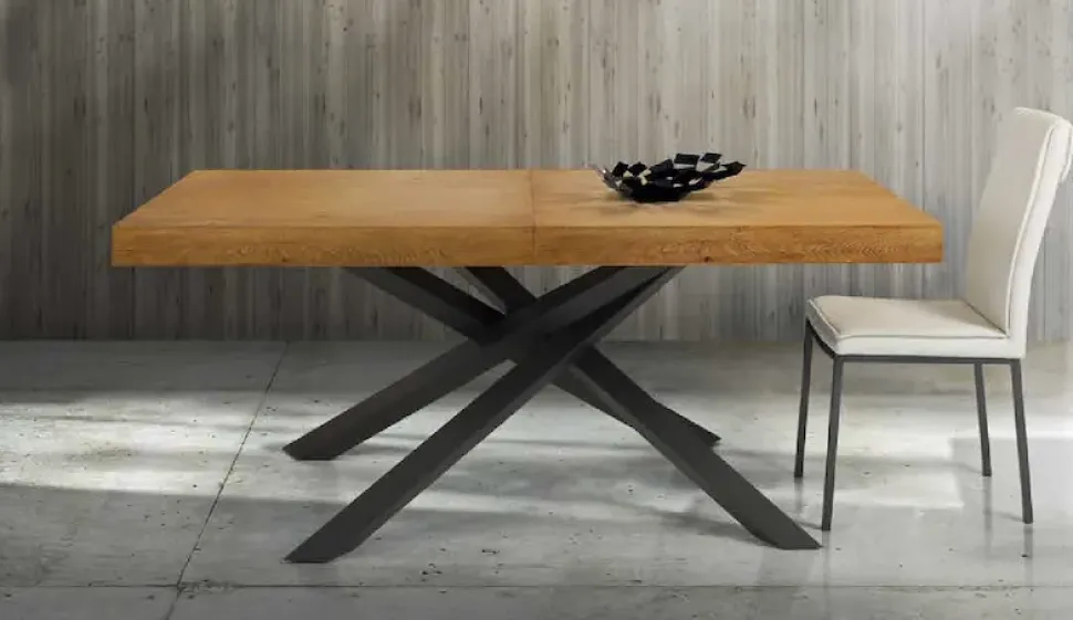 Tavolo Intreccio Artigianale in legno Allungabile scontato 54%