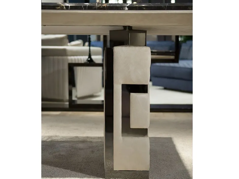 TAVOLO Md work Luxury italia nabuk e marmo SCONTATO a PREZZI OUTLET