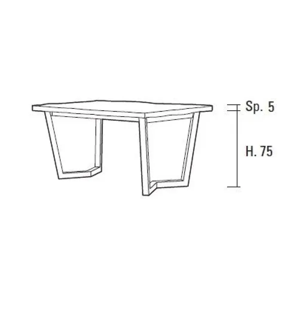 TAVOLO Md work Rovere naturale scortecciato SCONTATO a PREZZI OUTLET