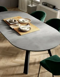 TAVOLO Md work Tavolo rotondo allungabile cemento SCONTATO a PREZZI OUTLET