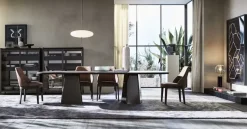 Tavolo ovale in legno Mayfair di Molteni & c in Offerta Outlet