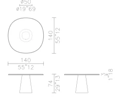Tavolo Owen di Meridiani scontato del 40%