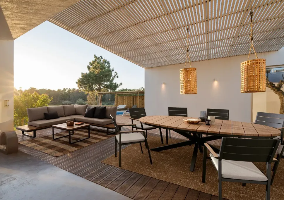 Tavolo per l'esterno modello Tavolo zelmar con 6 poltroncine bizzotto Bizzotto con forte sconto