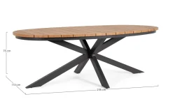 Tavolo per l'esterno modello Tavolo zelmar con 6 poltroncine bizzotto Bizzotto con forte sconto