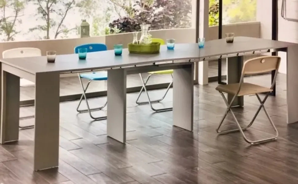 Tavolo Pinocchio consolle bianca Stones in laccato Consolle