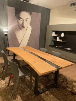 Tavolo Resina le trasparenze Conarte in legno Fisso scontato 53%