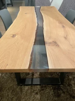 Tavolo Resina le trasparenze Conarte in legno Fisso scontato 53%