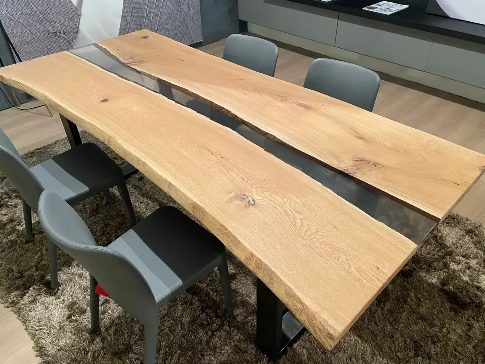 Tavolo Resina le trasparenze Conarte in legno Fisso scontato 53%