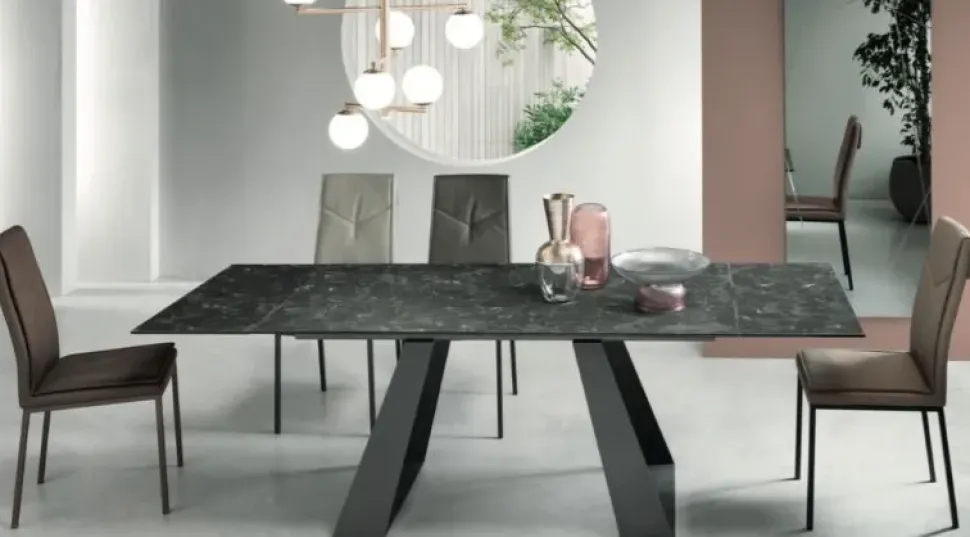 Tavolo rettangolare a cavalletto Tratto cd Md work scontato