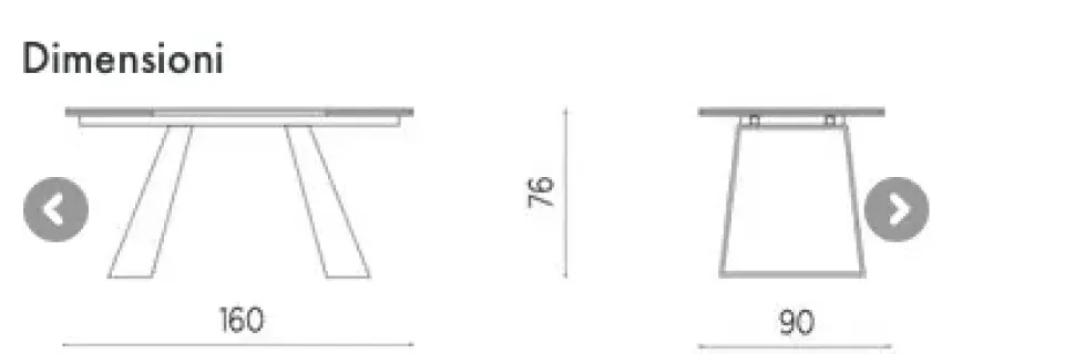 Tavolo rettangolare a cavalletto Tratto cd Md work scontato