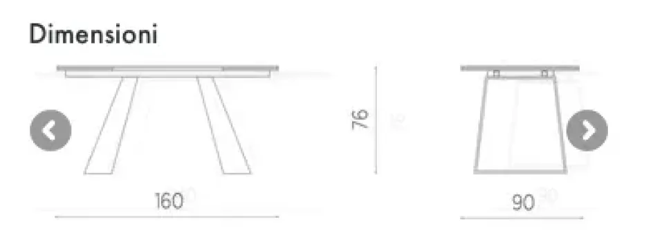 Tavolo rettangolare a cavalletto Tratto cd Md work scontato