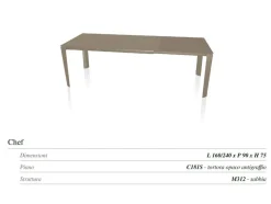 Tavolo rettangolare a quattro gambe Chef Bontempi scontato
