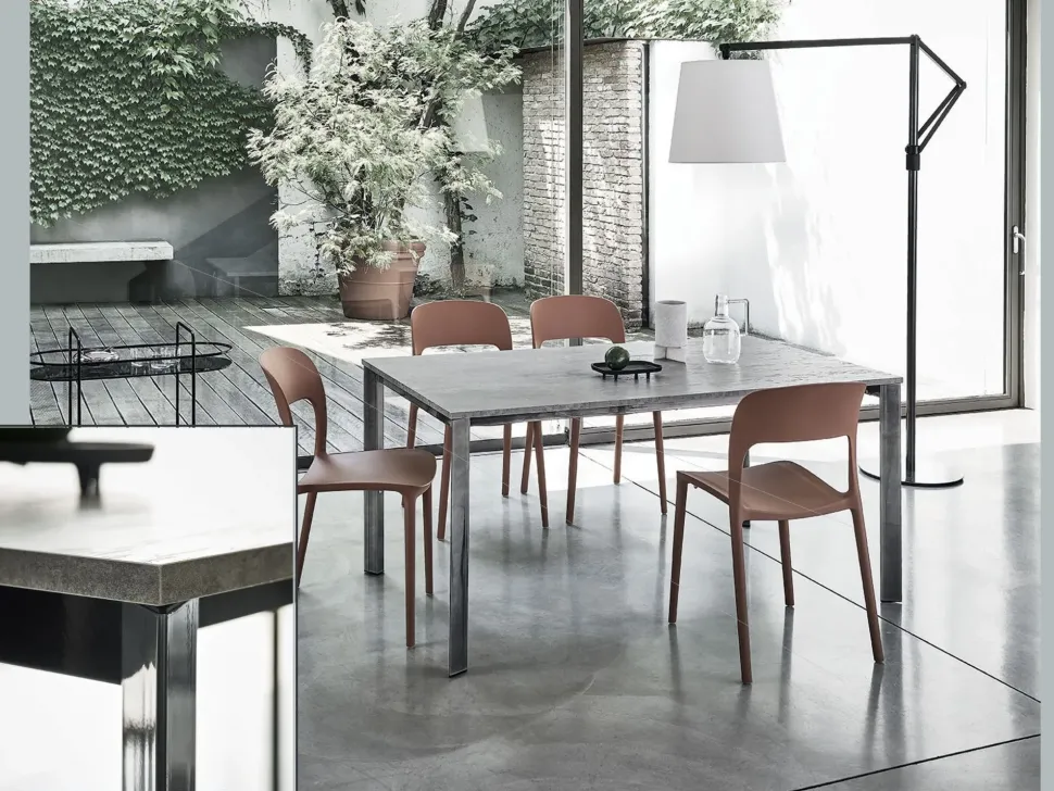 Tavolo rettangolare a quattro gambe Dublino Bontempi scontato