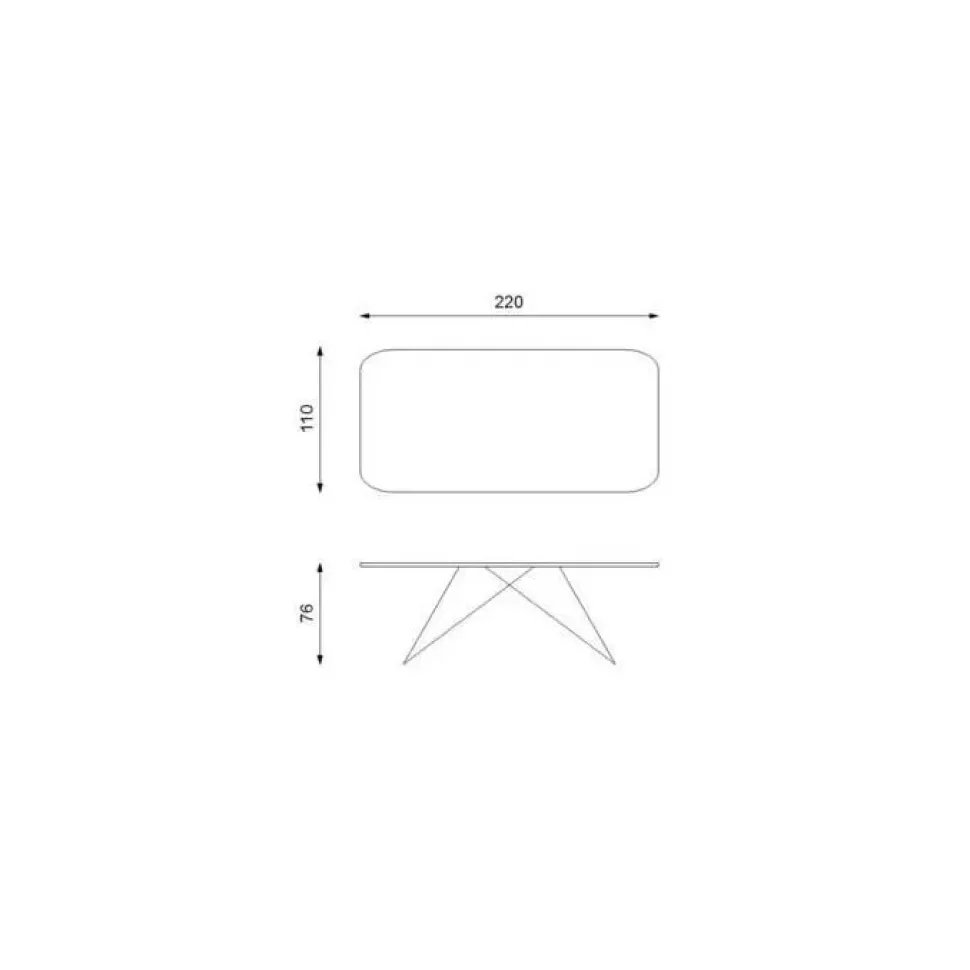 Tavolo rettangolare allungabile Thanos Stones