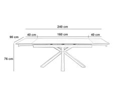 Tavolo rettangolare Ceramica 1 Stones scontato del 46%