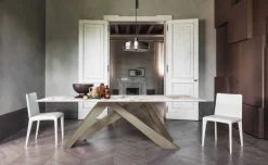 Tavolo rettangolare con basamento centrale Big table Bonaldo scontato