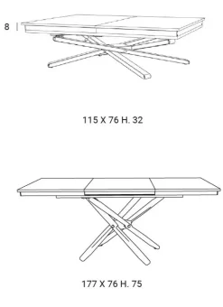 Tavolo rettangolare Glissé di Easyline a prezzo riservato