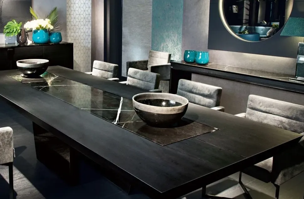 Tavolo rettangolare in altri materiali Table luxury legno cedro del libano di Md work in Offerta Outlet