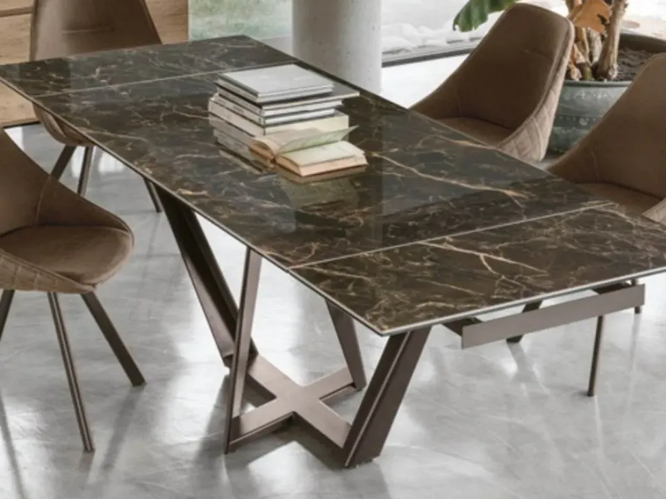 Tavolo rettangolare in ceramica Priamo * di Target point in Offerta Outlet