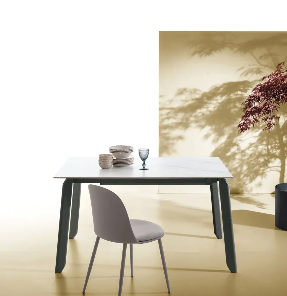 Tavolo rettangolare in ceramica Efesto 130 * di Target point in Offerta Outlet