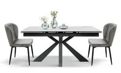 Tavolo rettangolare in ceramica Tavolo allungabile ceramica bianco statuario di Md work in Offerta Outlet