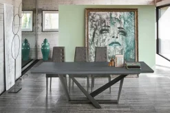 Tavolo rettangolare in legno Priamo di Morso in Offerta Outlet