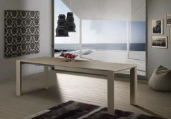 Tavolo rettangolare in legno Shanghai di Pizzolato in Offerta Outlet