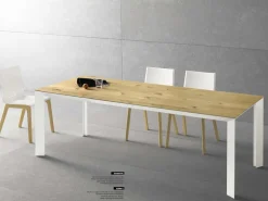 Tavolo rettangolare in legno Diamante Point house in Offerta Outlet