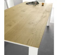 Tavolo rettangolare in legno Diamante Point house in Offerta Outlet