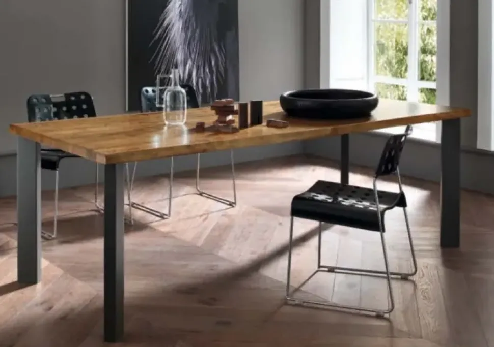 Tavolo rettangolare in legno Free Fgf in Offerta Outlet