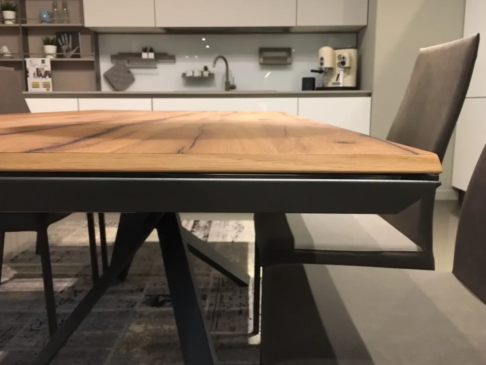 Tavolo rettangolare in legno 4x4 di Ozzio in Offerta Outlet