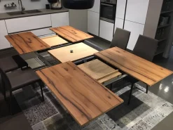 Tavolo rettangolare in legno 4x4 di Ozzio in Offerta Outlet