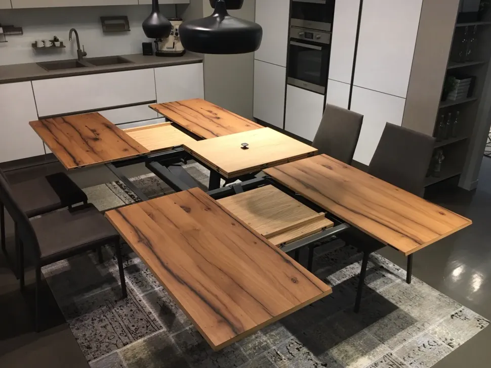 Tavolo rettangolare in legno 4x4 di Ozzio in Offerta Outlet