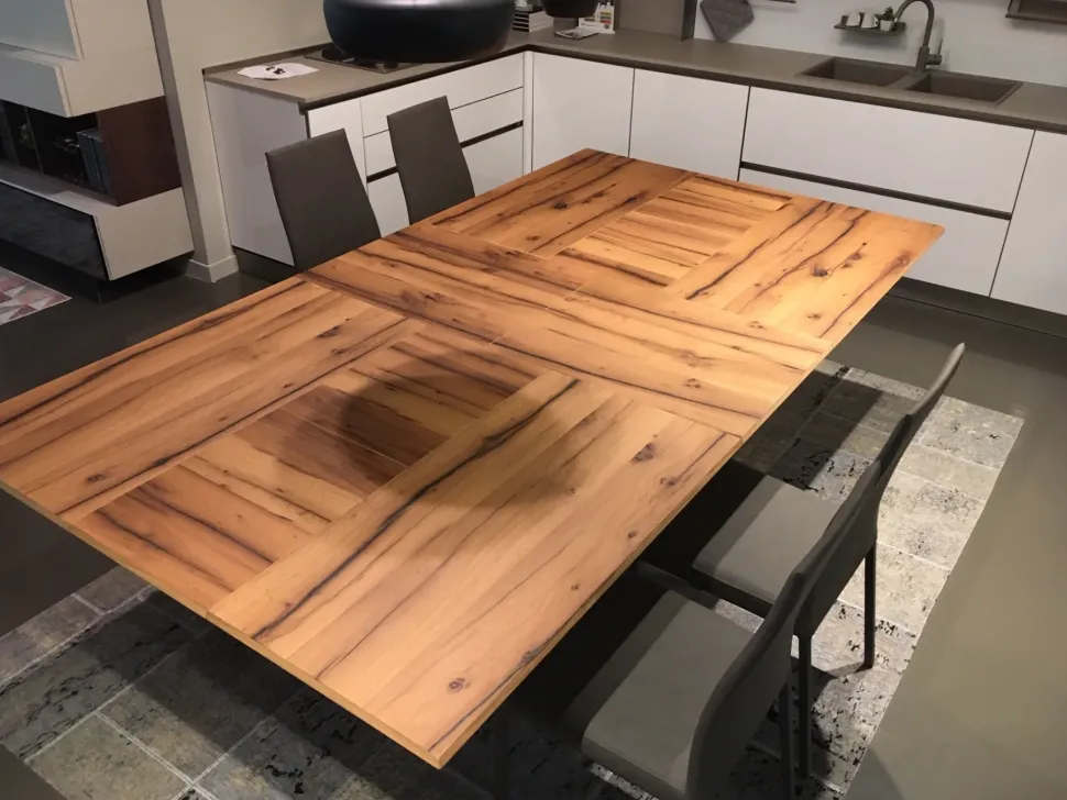 Tavolo rettangolare in legno 4x4 di Ozzio in Offerta Outlet