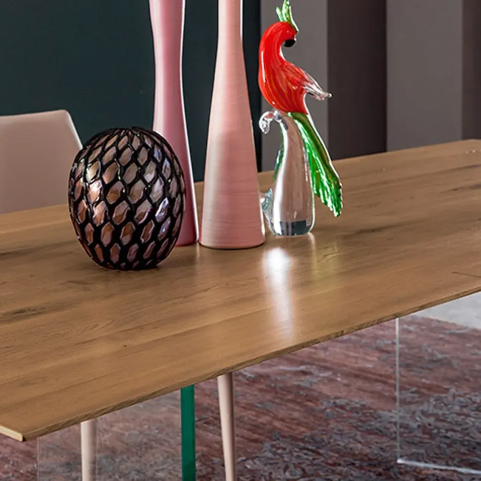 Tavolo rettangolare in legno Manhattan di Devina nais in Offerta Outlet