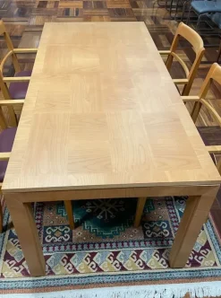 Tavolo rettangolare in legno Quadro di Artigianale in Offerta Outlet