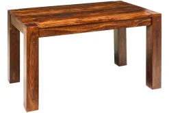 Tavolo rettangolare in legno etnico Perth. Allunghe a scomparsa. Outlet a prezzo scontato.