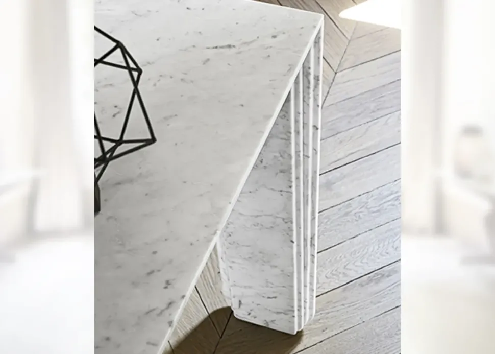 Tavolo rettangolare in marmo Modello corinto di Pianca in Offerta Outlet