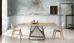 Tavolo rettangolare in metallo Filo di Maxhome in Offerta Outlet