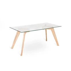 Tavolo rettangolare in vetro Account Stones in Offerta Outlet