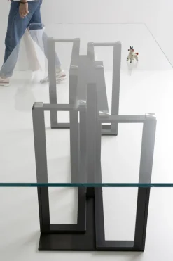 Tavolo rettangolare in vetro Accademia 200 Point house in Offerta Outlet