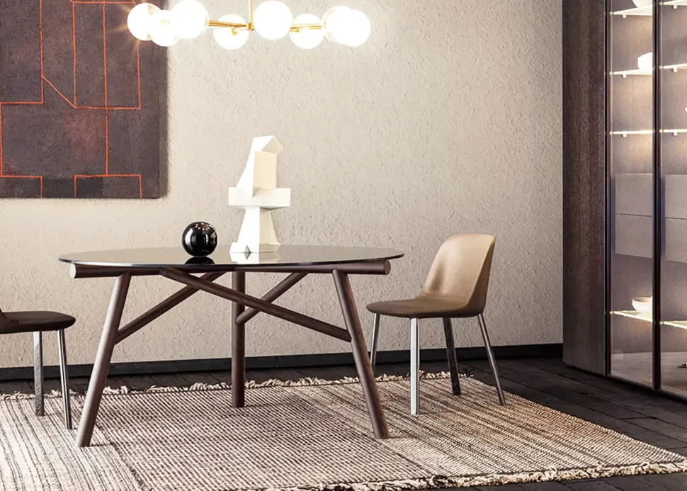 Tavolo rettangolare in vetro Maestro di Pianca in Offerta Outlet