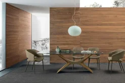 Tavolo rettangolare in vetro Sail di Sedit in Offerta Outlet