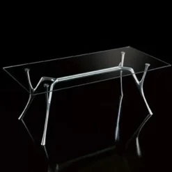 Tavolo rettangolare in vetro Pegaso di Caimi in Offerta Outlet